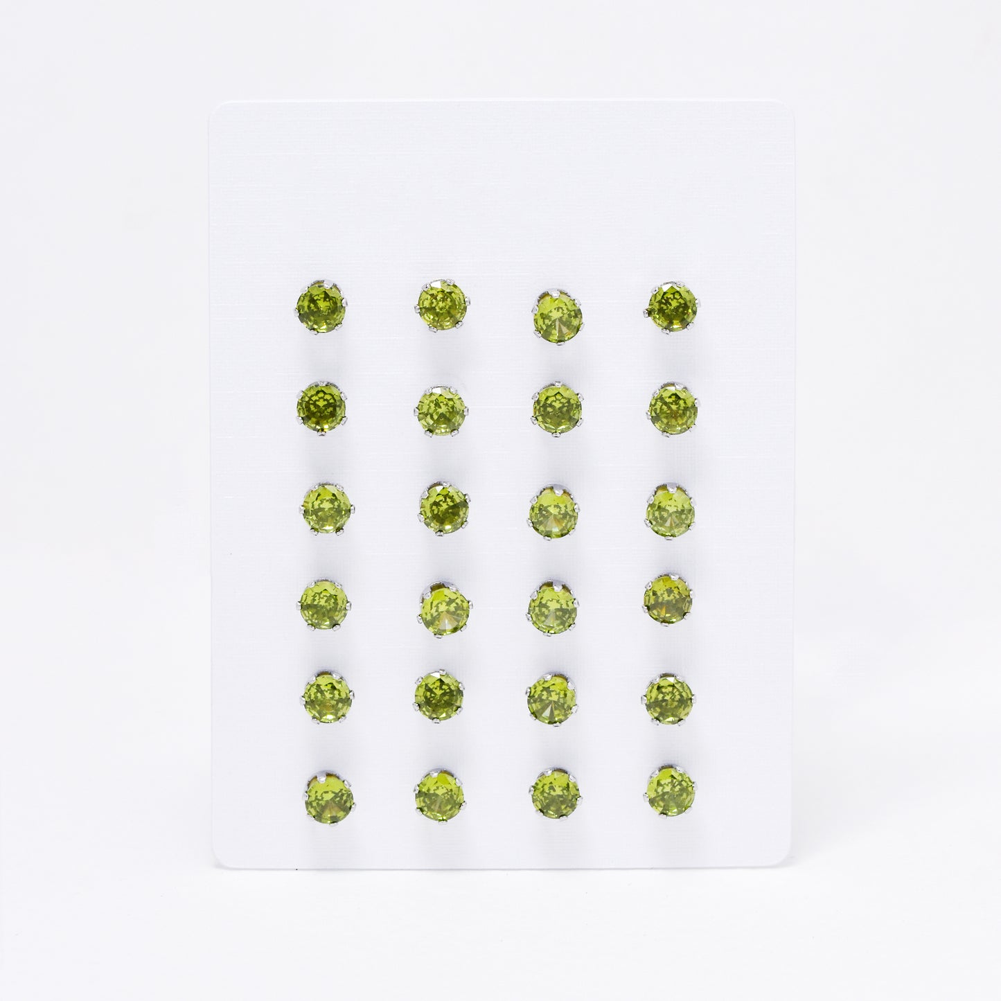 SSYE6144 -St Steel  12 pack 5mm 6 claw CZ studs