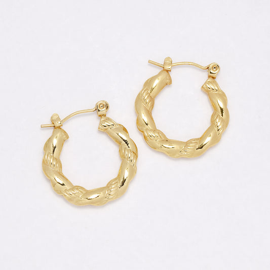 SSYE6554 - St Steel 24mm x 22.5mm fancy hoop earring