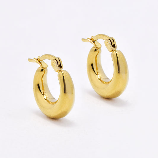 SSYE6646 - St Steel 15mm creole hoops