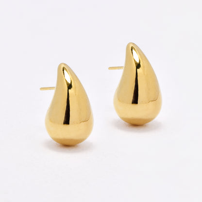 SSYE6648 - St Steel 21mm x 12mm  teardrop studs