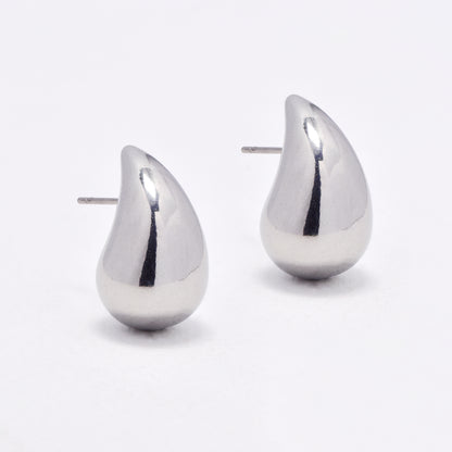 SSYE6648 - St Steel 21mm x 12mm  teardrop studs