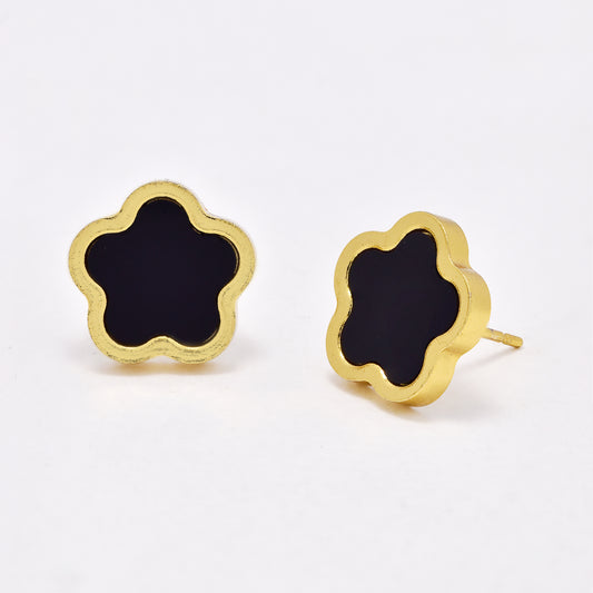 SSYE6660 - St Steel 13mm medium flower stud