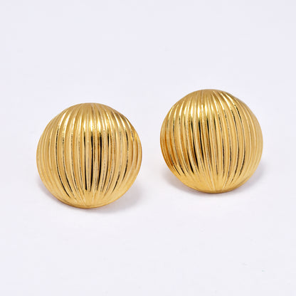 SSYE6793 - Steel round textured stud earring