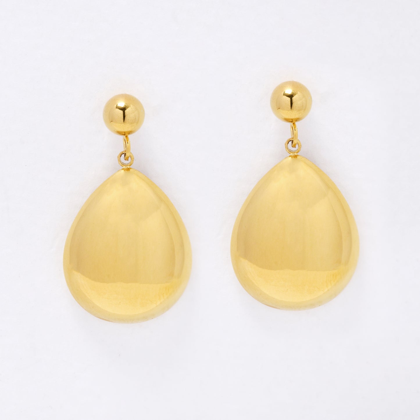 SSYE6796 - Steel medium teardrop stud earring