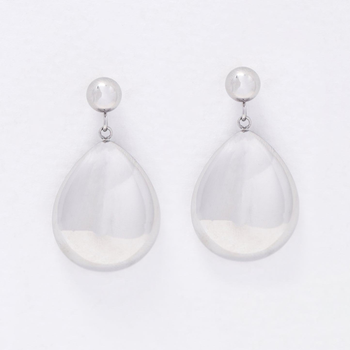 SSYE6796 - Steel medium teardrop stud earring