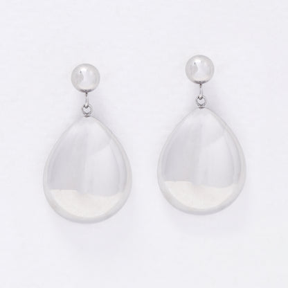 SSYE6796 - Steel medium teardrop stud earring