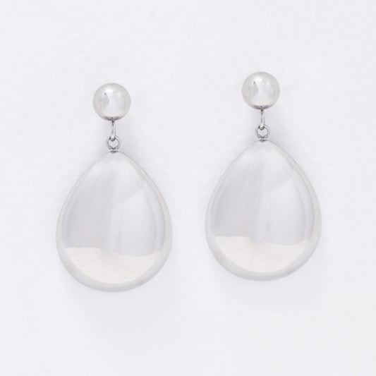 SSYE6796 - Steel medium teardrop stud earring
