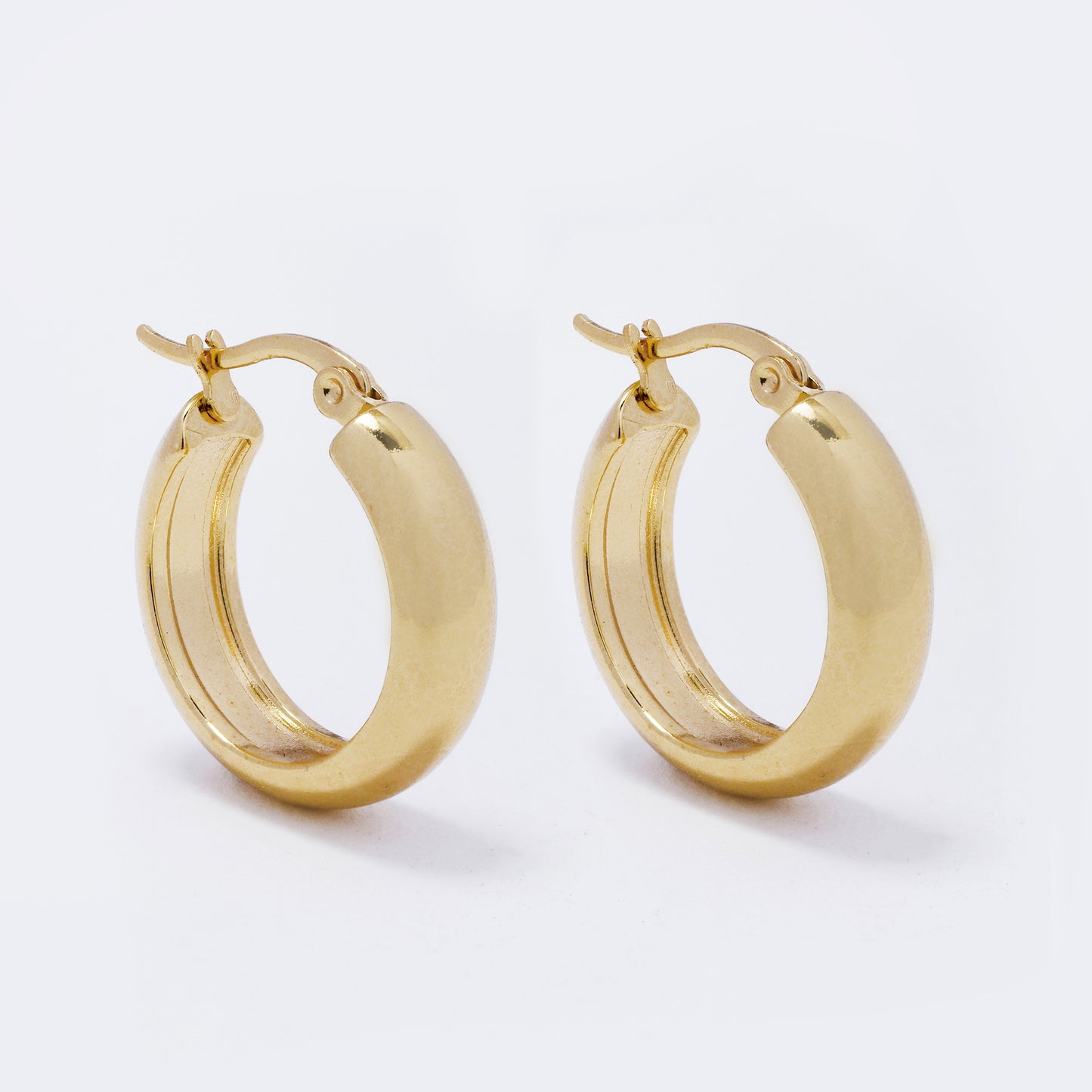 SSYE7798 - Steel 23mm x 6mm hoop earring