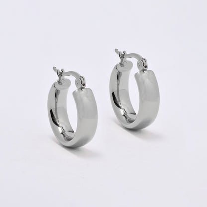 SSYE6815 - Steel 21mm x 20mm x 6mm hoop earring