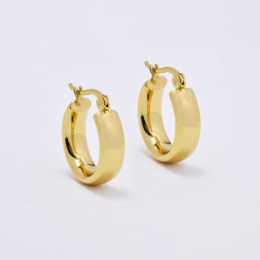 SSYE6815 - Steel 20mm x 6mm hoop earring