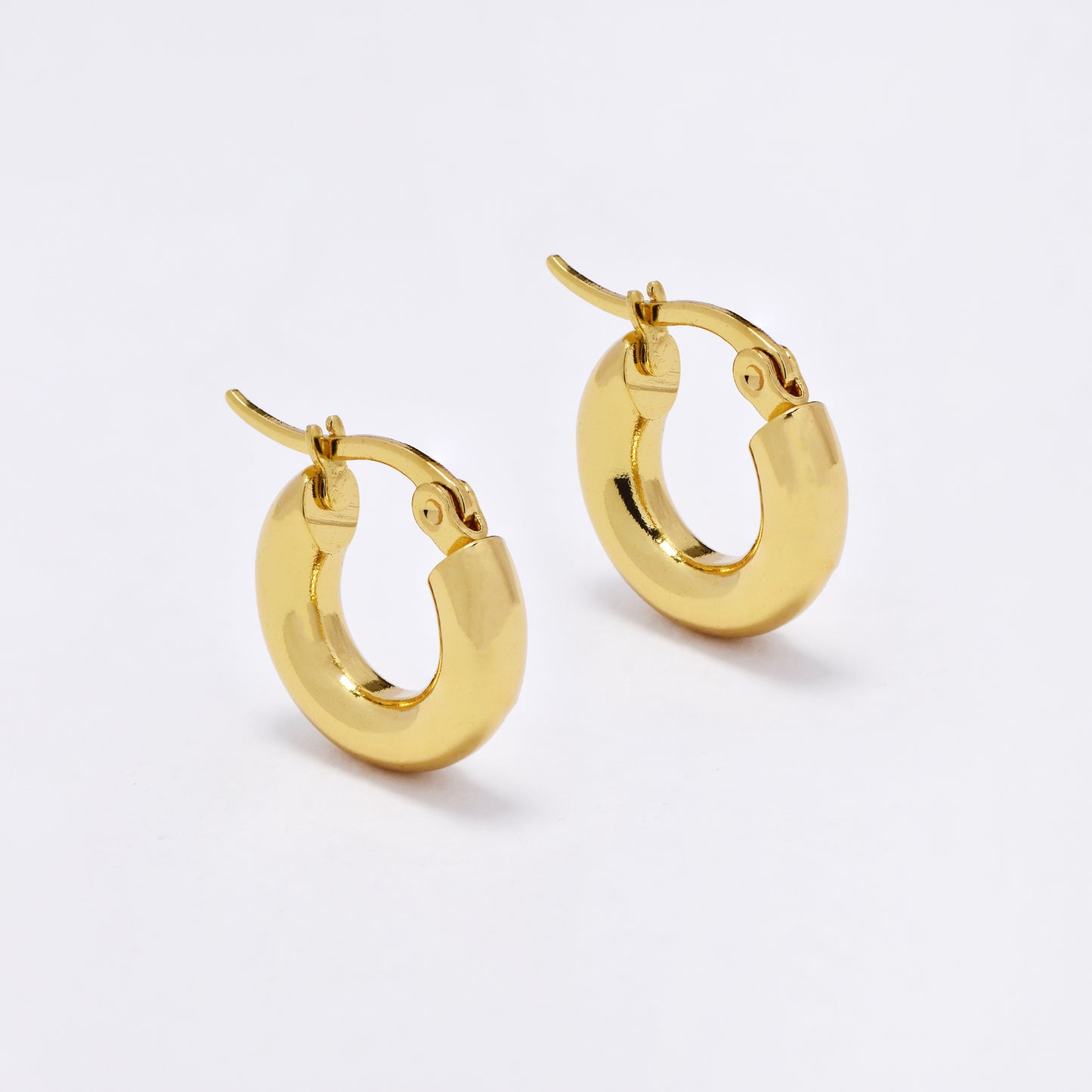 SSYE6818 - Steel 16mm x 4mm hoop earrings