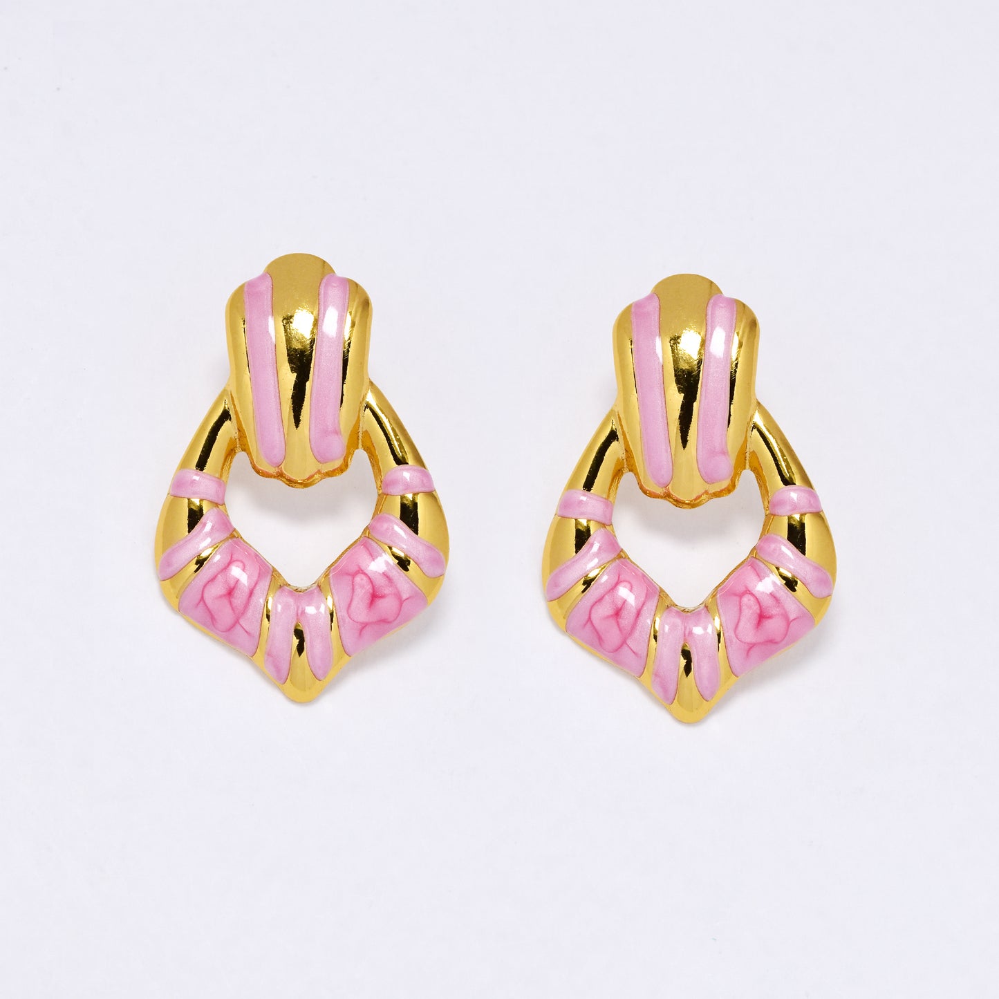 SSYE6841 - Steel enamel detail stud earring