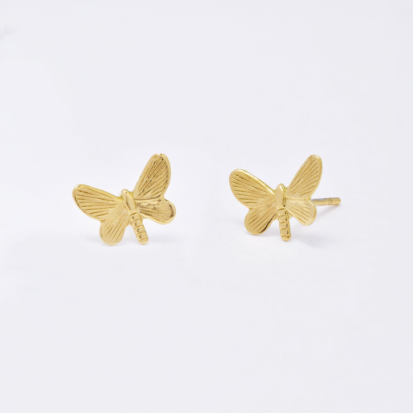 SSYE6951 - Steel 7.5mm x 10mm butterfly stud earring
