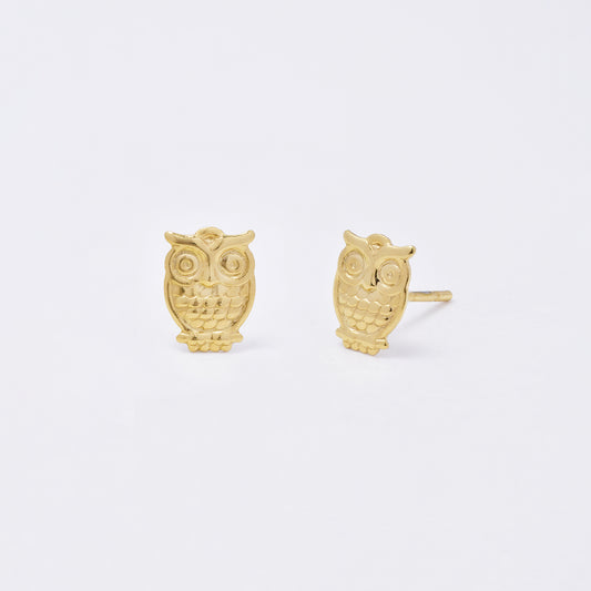 SSYE6953 - Steel 8mm x 6mm owl stud earring