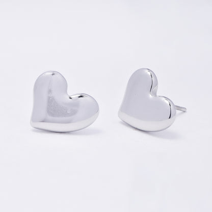 SSYE6954 - Steel 10.5mm x 12.5mm balloon heart stud earring