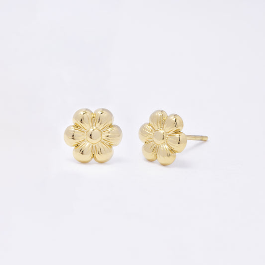 SSYE6956 - Steel 8mm x 6mm flower stud earring