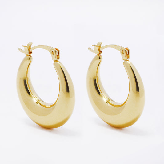 SSYE7793 - Steel 27mm x 25mm x 7mm creole hoop earrings