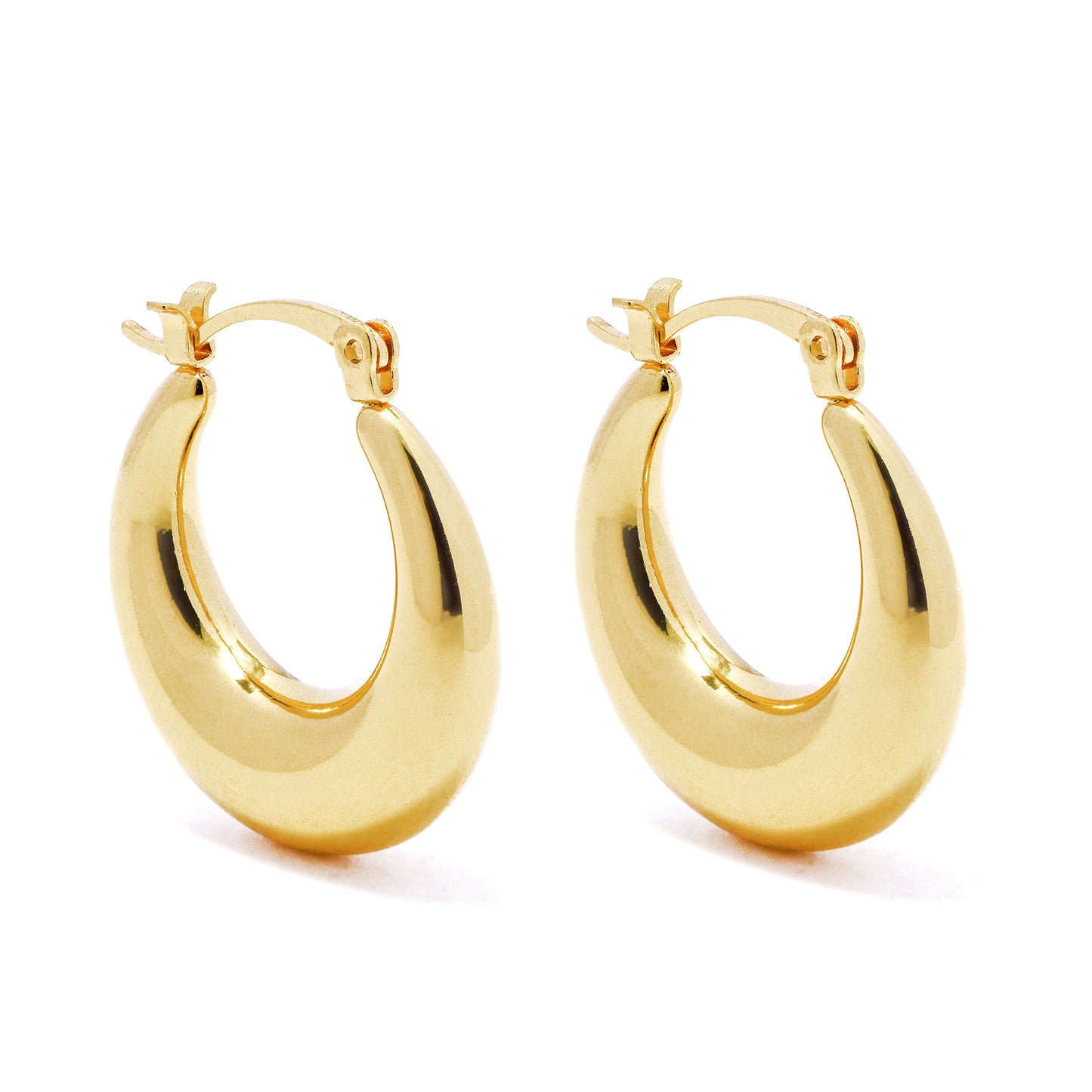 SSYE7793 - Steel 27mm x 25mm x 7mm creole hoop earrings