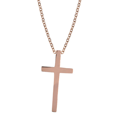 Buy 1 get 1 FREE - Stainless steel plain cross necklace - Cross: L31mm x W15mm chain: 45cm + 5cm extension chain - SSYN2086