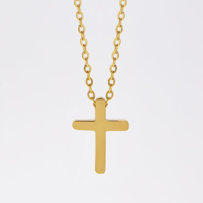 Buy 1 get 1 FREE - Stainless steel cross necklace - Cross: L17mm x W12mm chain: 45cm - SSYN2092