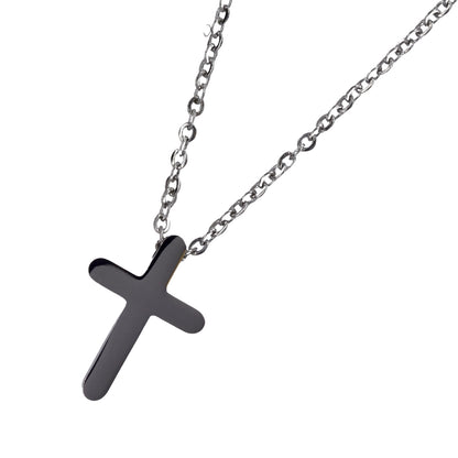 Stainless steel cross necklace - Cross: L17mm x W12mm chain: 45cm - SSYN2092