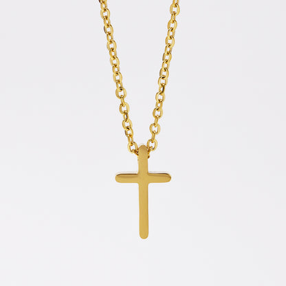 Buy 1 get 1 FREE - Stainless steel cross necklace - Cross: L15mm x W9mm chain: 45cm - SSYN2102