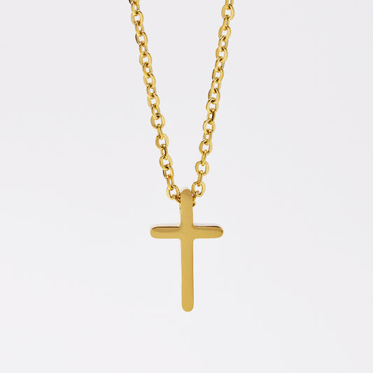 Buy 1 get 1 FREE - Stainless steel cross necklace - Cross: L15mm x W9mm chain: 45cm - SSYN2102