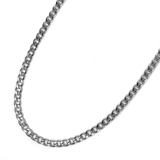Stainless steel curb 4mm x 55cm chain