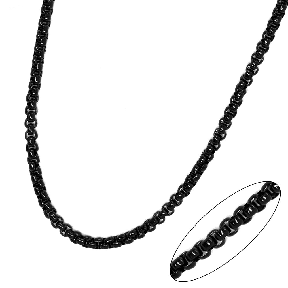 Stainless steel black Rolo chain - SSYN2167