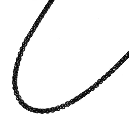 Stainless steel black Rolo chain - SSYN2167