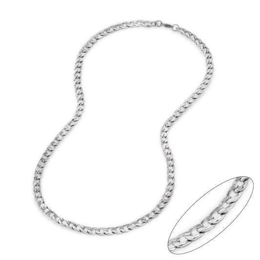 Stainless steel curb 7mm x 55cm chain - SSYN3074