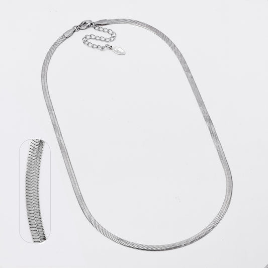Stainless steel herringbone 3mm x 37cm + 6cm extension chain - SSYN3561