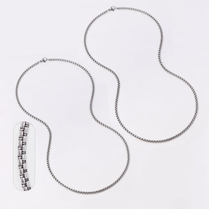 2 Pack Stainless steel Rolo 3mm x 60cm chain - SSYN3703