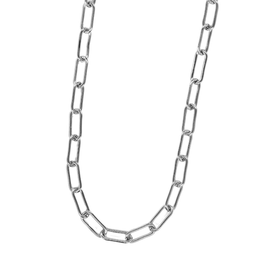 Stainless steel 7mm x 58cm paperclip chain - SSYN3706