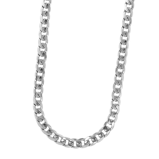 Stainless steel curb 5mm x 55cm chain - SSYN3709