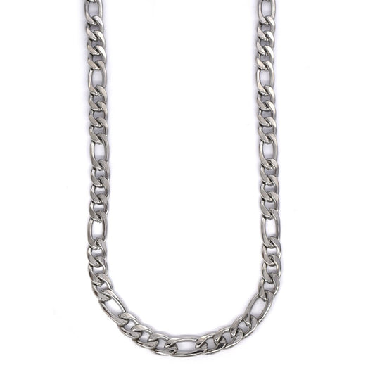 Stainless steel figaro chain 55cm x 7mm