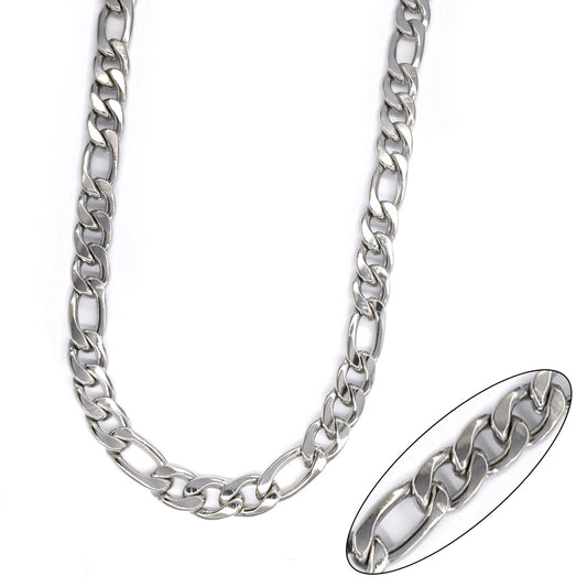 Buy 1 get 1 FREE - Stainless steel 10mm x 55cm figaro chain - SSYN4130