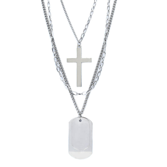Stainless steel triple chain with double disks - SSYN4573