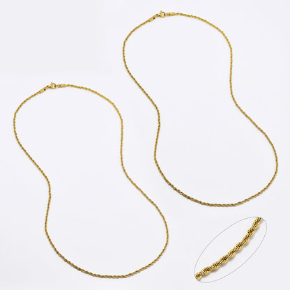2 Pack Stainless steel rope 2mm x 55cm chain - SSYN4588