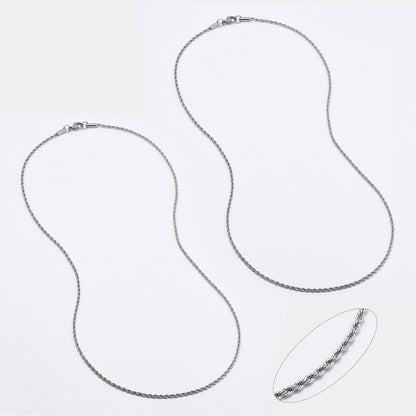 2 Pack Stainless steel rope 2mm x 55cm chain - SSYN4588