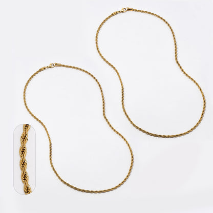 2 Pack Stainless steel rope 3mm x 55cm chain - SSYN4589