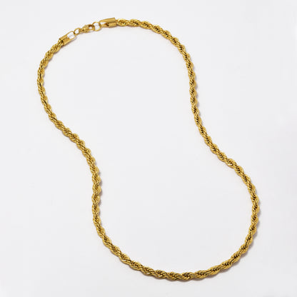 Stainless steel 5mm x 55cm rope chain - SSYN4590