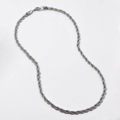 Stainless steel 5mm x 55cm rope chain - SSYN4590