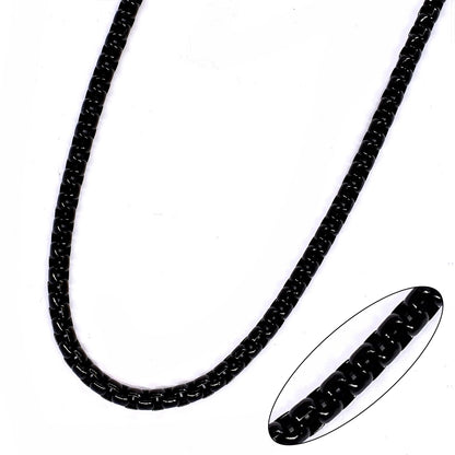Stainless steel black Rolo 4mm x 60cm chain - SSYN4662