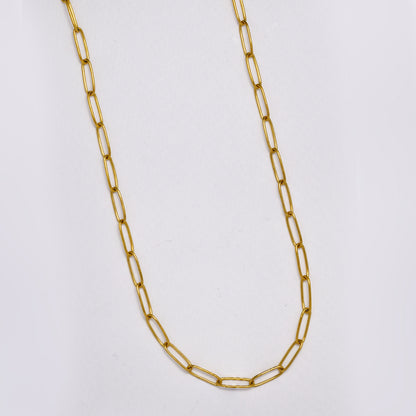 Stainless steel 42+4cm x 4mm paperclip link chain - SSYN4723A