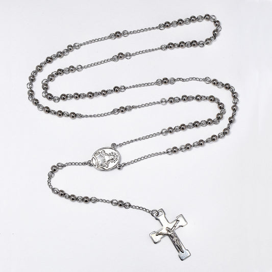 Stainless steel silver rosary - SSYN4796