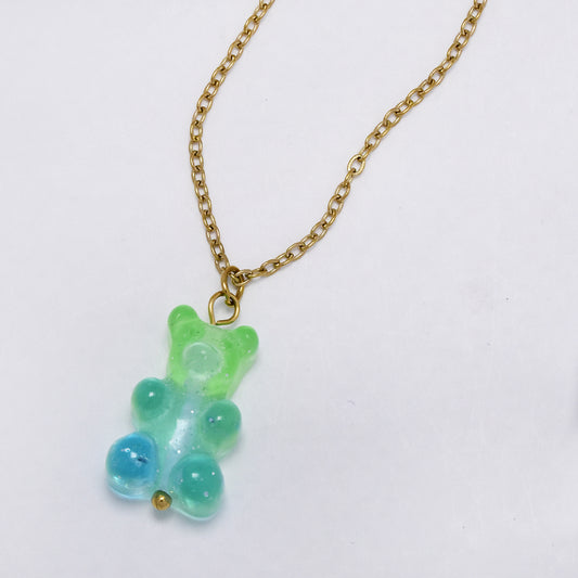 Resin gummy bear on Stainless steel chain - SSYN4928