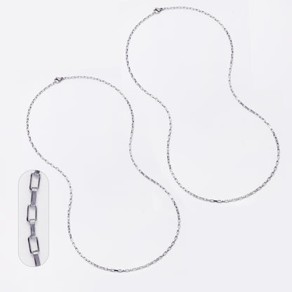 2 Pack Stainless steel 2mm x 55cm open box chain - SSYN4954