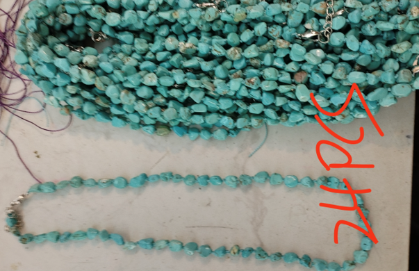 Precious stone beaded necklace with Stainless steel hardware - SSYN4987