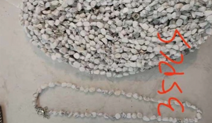Precious stone beaded necklace with Stainless steel hardware - SSYN4987